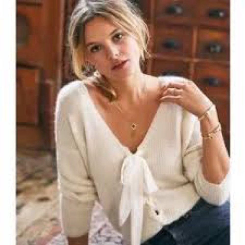 Sézane Cassie Reversible Cozy Cream Women's Sweater